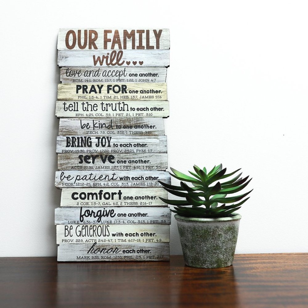 Our Family Will Love Wall Plaqued - NEW
